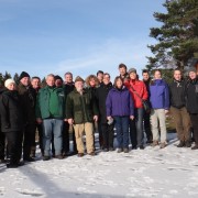 Jahrestagung der Freiwilligen-KoordinatorInnen Gruppe von Menschen in Schneelandschaft
